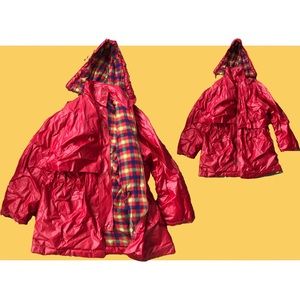 Red TOTES rain coat